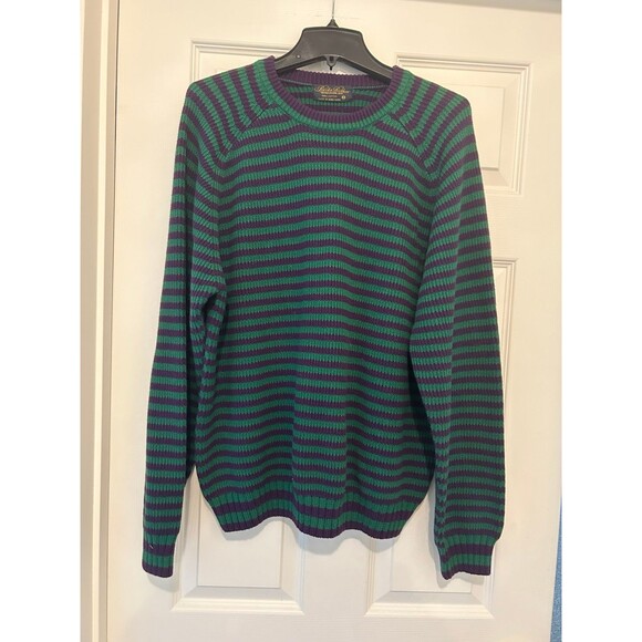 Brooks Brothers mens Striped Crewneck Sweater Size M - Picture 1 of 6